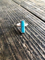 Small Bar Natural Stone Ring